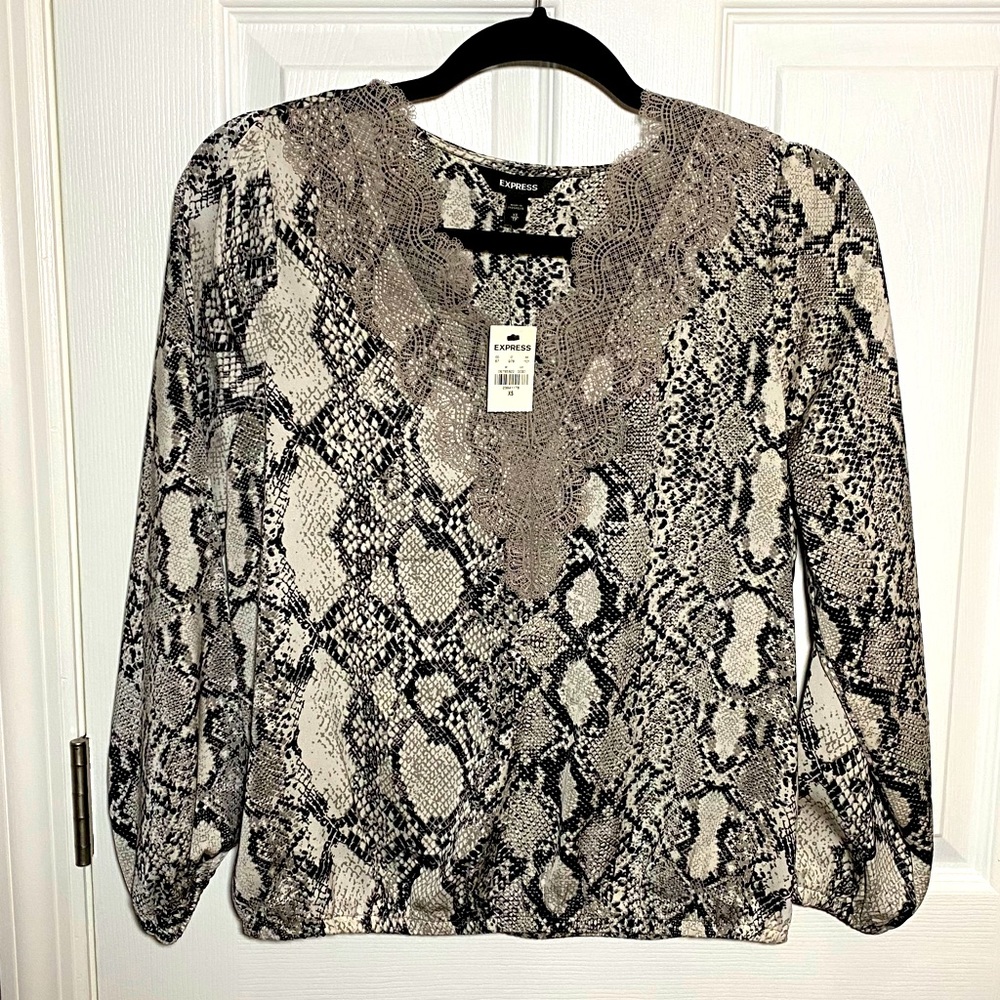 Express Snakeskin blouse